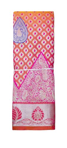 VFCollections Women's Kanchipuram Silk Pure Pattu Sarees With Blouse (VFC160-1)