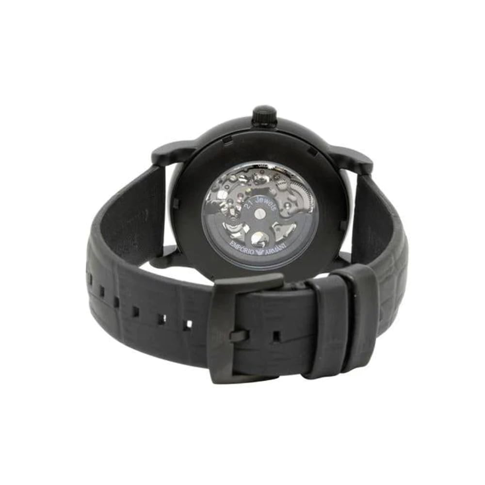 Emporio Armani Luigi Analog Black Dial Men's Watch-AR60008 Genuine Leather, Black Strap