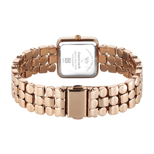 Fastrack Vyb 6.0 Iconiquē Quartz Lilac Mother of Pearl Shaped Dial Women's Watch | Stainless Steel Strap Material | Watches for Women Analog | Girl's Analog Watches - FV60083WM01