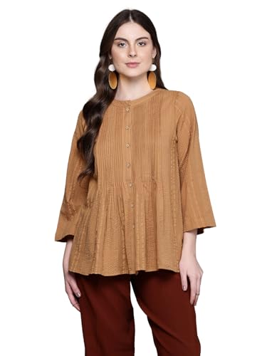 Aarke Ritu Kumar Brown Ridhi Solid Shirt