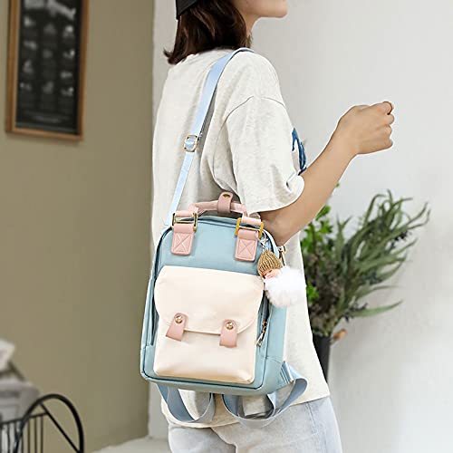 GEFIRE Womens Backpack Women Mini Backpack Oxford Crossbody Bag Waterproof Small Shoulder Bags Ladies Purse (Color : Hortel�)