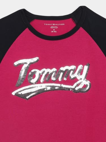 Girls Embellished Logo Regular Fit Cotton T-Shirt