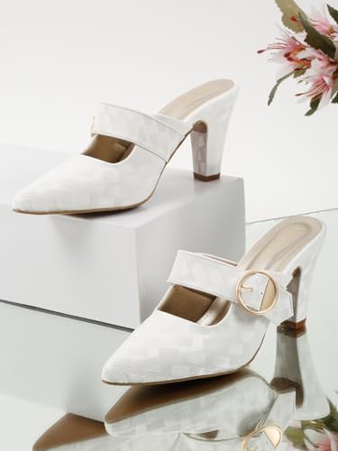 Flat n Heels Womens White Pumps FnH 2784-WHT