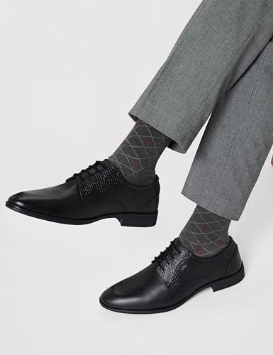 LC9752E Men's Leather Shoes I COMFORTABLEI Stylish Formal Shoes for Men's Office & Business_LC9752EBLACK_44EU/10UK