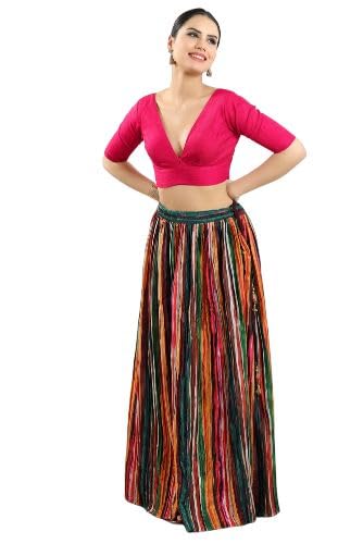 SALWAR STUDIO-Pink Silk Solid Readymade Blouse S-VF-0137-PINK
