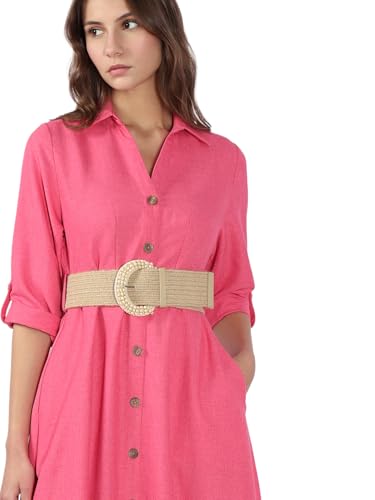 Vero Moda Women's Fit and Flare Pink Dress