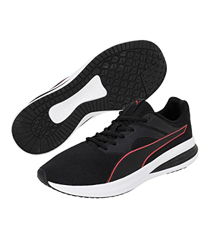 Puma Unisex-Adult Transport Black-High Risk Red Walking Shoe - 7 UK (37702803)
