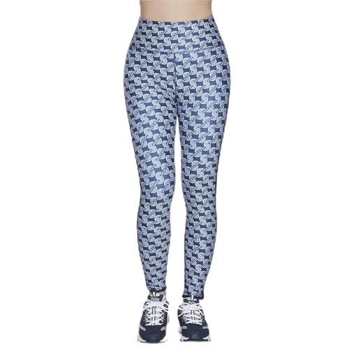 Skechers Womens Chain HW FL NVY Gry Wht Leggings