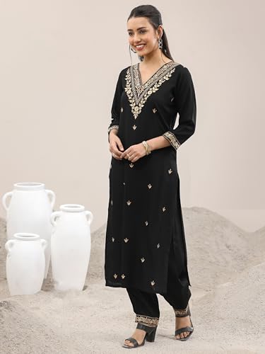 Libas Printed Rayon Straight Kurta set for Women (400276IRXS)