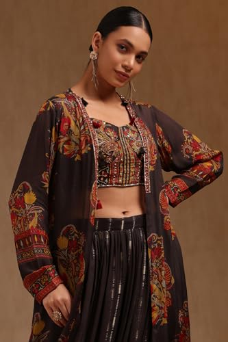 Soch Women's Chinon Co-ords Set (FWA5KS10977_Brown