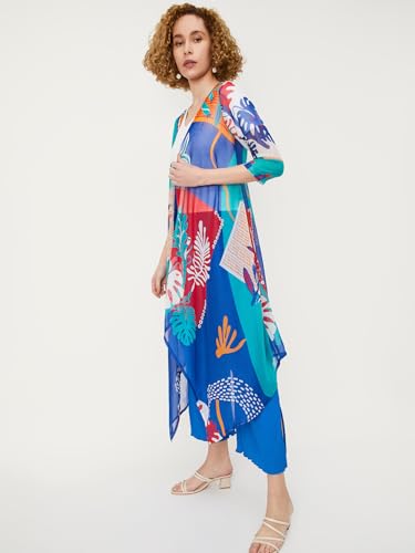 Max women's Polyester Blend Casual Shrug (KF41012_Multi_XL Multicolour