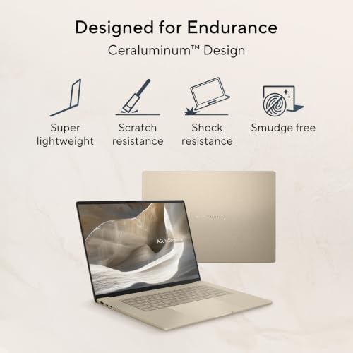 ASUS Zenbook A16 (2026),Snapdragon X2 Elite Extreme,Qualcomm Adreno iGPU,24GB RAM,512GB SSD,OLED,16"(40 cm),Win 11,M365 Basic(1Y),Office 24,Zabriskie Beige,1.2 Kg,UX3607OA-SQ141WS,Thin & Light Laptop