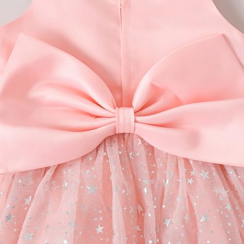 Hopscotch Girls Peach Short Sleeves Butterfly Applique Gown for Age (5-6 Years)