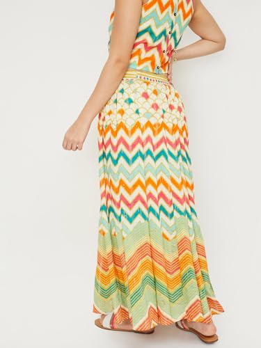 Max Polyester Western Skirt Multicolour