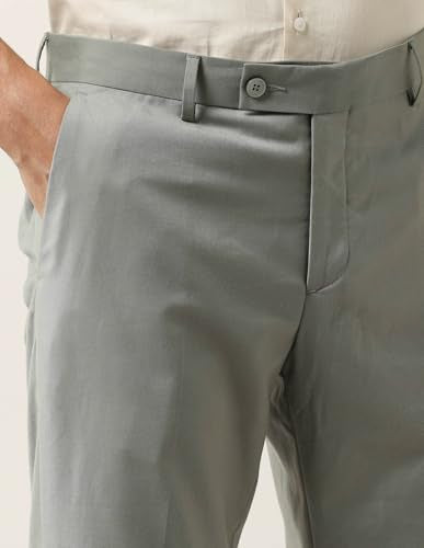 Arrow Men's Polyester Business Suit Pants Set (ARAISU5605_Medium Green