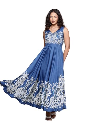 Label RITU KUMAR Blue Fallon Long Dress