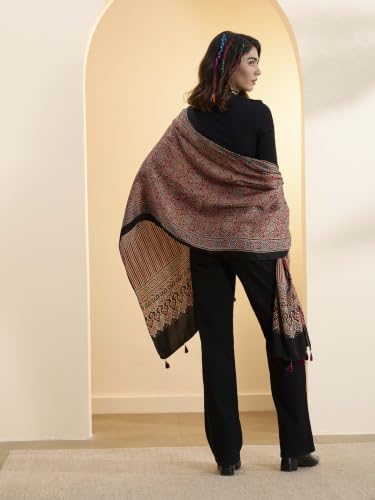 BIBA Ajrakh Modal Silk Casual Dupatta