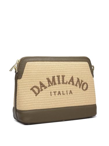 Da Milano Genuine Leather Brown Sling Bag (01407A) (Small)