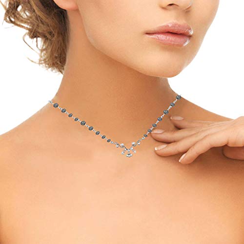 AVSAR 18k (750) White Gold and Diamond Mangalsutra for Women