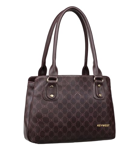 Keywest Women's Penguin Luxe Tote Handbag for Women | Office Bag for Work | Ladies Purse | Stylish Shoulder Bag | Gift For Women | Brown