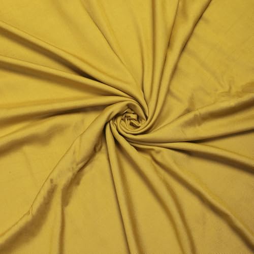 Biba Women Mustard Modal Unstitched Suit Set_Free Size