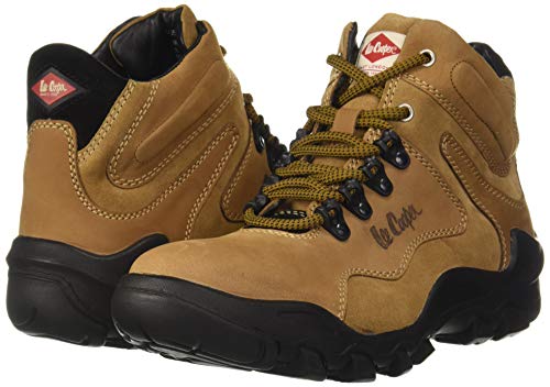 Lee Cooper LC1657BR Men's Leather High Ankle Boots | Stylish Lace-Up Design | Cushioned Insole for Comfort | Durable & Trendy for Everyday Wear_40EU_6UK