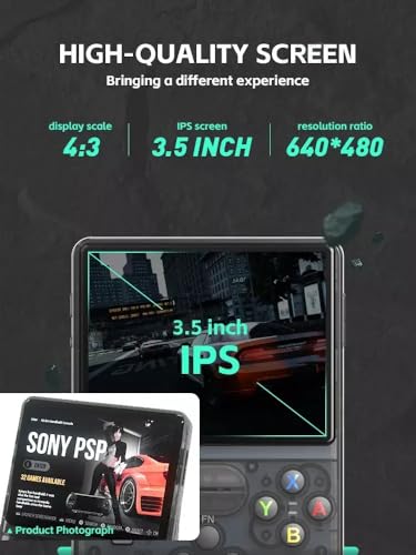 Handheld Game Console HN-R36S , 15k+ Gamees 3.5-inch IPS Display, 64GB Storage, ArkOS, 6+ Hour Battery Life