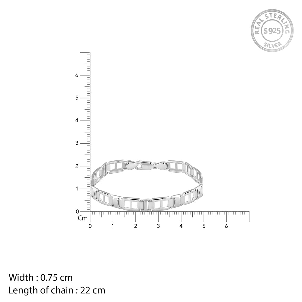 GIVA 925 Silver Primera Bracelet For Him, Adjustable | Gifts for Men and Boys| With Certificate of Authenticity and 925 Stamp | 6 Months Warranty