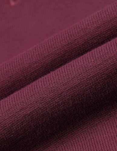 U.S. POLO ASSN. Women Relaxed Fit Drop Shoulder Sweatshirt (UWAW25SWE208_Maroon_M)