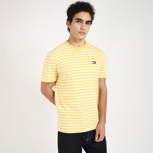 Tommy Hilfiger Mens Yellow Color T-Shirt (L)