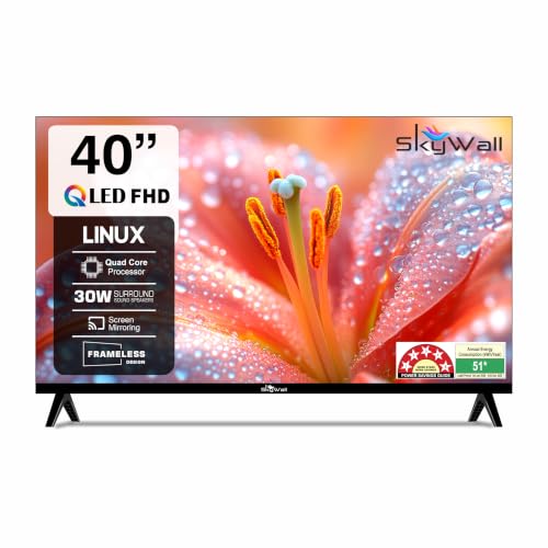 Skywall 101.6 cm (40 inches) Full HD Smart QLED TV 40SWFHS (Black)