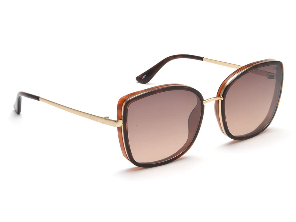 IDEE 100% UV protected sunglasses for Women | Size- Large | Shape- Butterfly | Model- IDS2813C2SG (Gold)