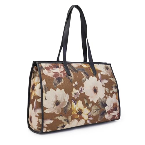 Caprese Poppy tote medium Olive Floral Handbag