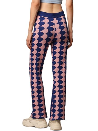 ONLY Women's Straight Fit High-Rise Blue Pants