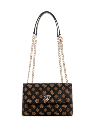 GUESS Mocha Logo Printed Daryna Crossbody Bag