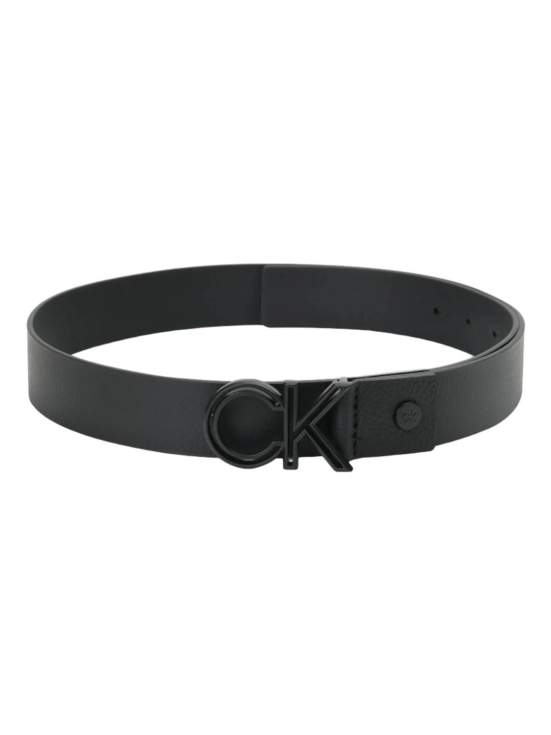 Calvin Klein Solid Black Leather Classic Belt