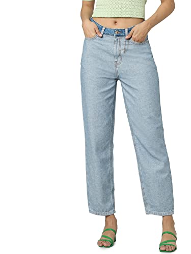 ONLY Straight Fit Jeans(242288801_Medium Blue Denim_30)