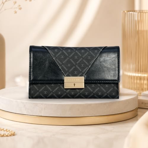 ESBEDA Black Color Glamour Lock Wallet for Women