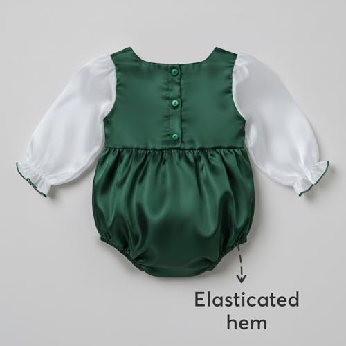 Hopscotch Contrast Bow Applique Onesie (9-12 Months)