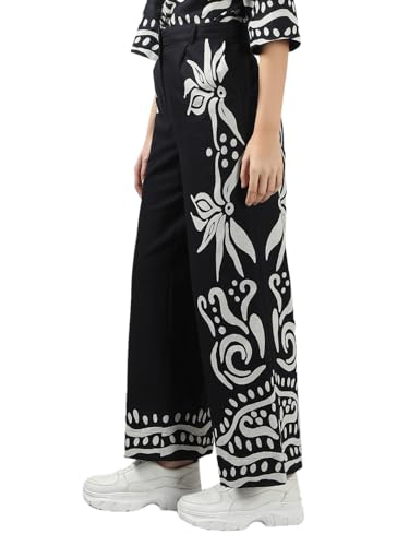 Vero Moda Women's Wide Leg High Rise Black Pants