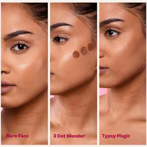 Typsy Beauty | Silk Cushion Liquid Bronzer Contour Wand - Maple Syrup - Medium Brown Tone for Natural Scuplted Look | Hyaluronic Acid & Vit E | Cushion Tip Applicator | Formulated in Italy | 12ml