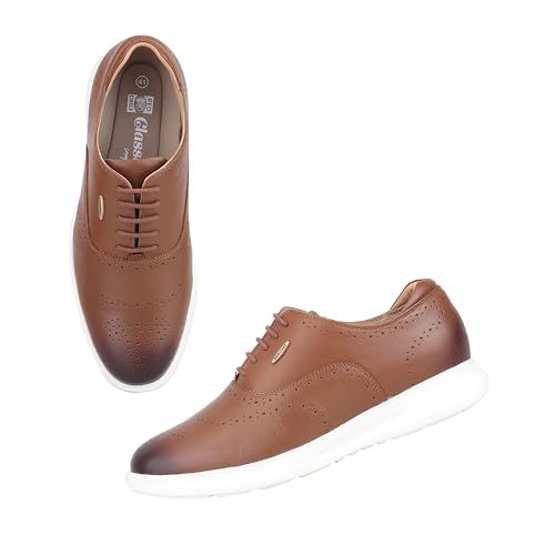 Red Chief Low Ankle Casual Brogue Shoes for Men | Tan UK09