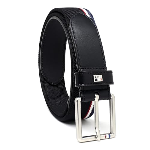 U.S. Polo Assn. Men Navy Textured Striped Print Belt