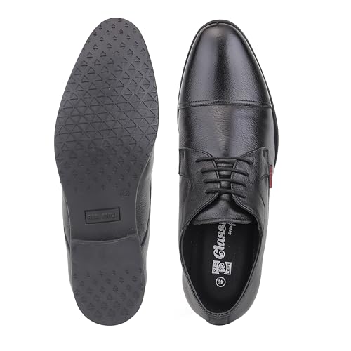 Red Chief Low Ankle Formal Derby Shoes for Men | Black UK08