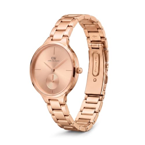 Daniel Wellington Round 32mm Rose Gold-Tone Dial Analog Women Watch - DW0DL2302