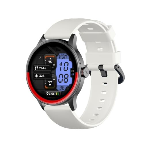 Fastrack Smart Jupiter R3 Pro with 1.43" AMOLED Round Display, BT Calling, Heart Rate, REM Sleep & Stress Tracking, IP68, Functional, AI Assitant, Hydration Alert Smart Watch for Men & Women - Grey