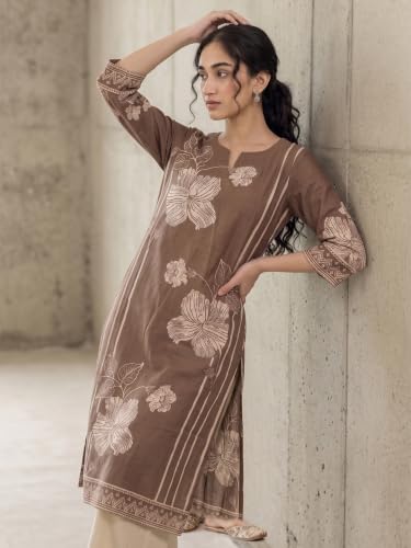 Varanga The Espresso Bloom Pure Silk Festive Women's Kurta Set