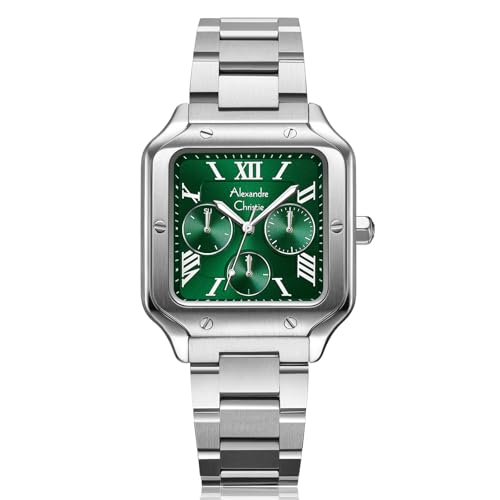 Alexandre Christie 2B18BFB Women's Multifunction Quartz Watch 35mm (Green)