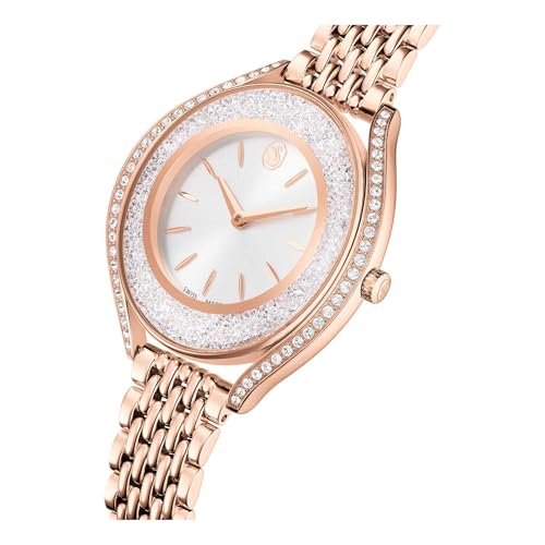 Swarovski Crystalline Aura Watch, Swiss Made, Metal Bracelet, Rose Gold Tone, Rose Gold-Tone Finish