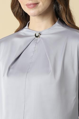 Women Grey Solid Formal Top